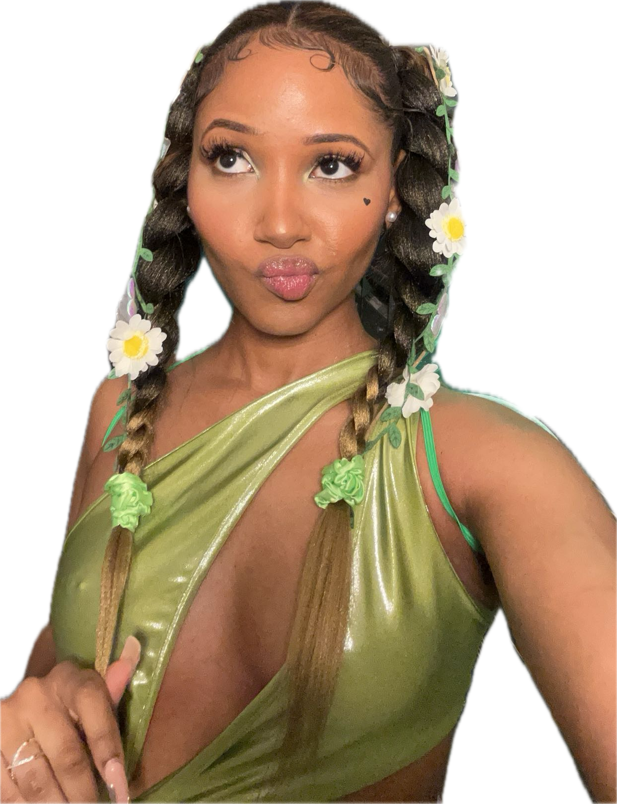 Troy's Princess in a green look